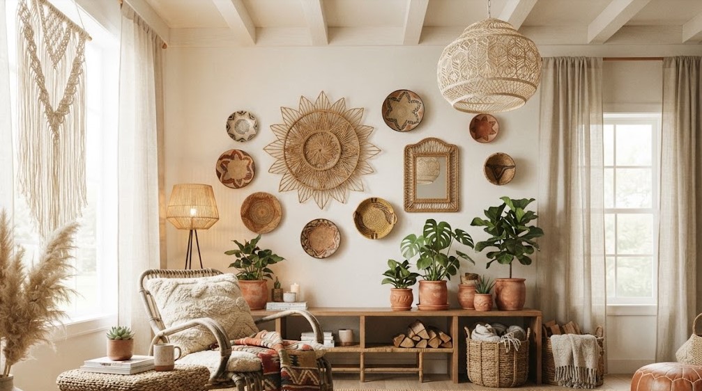 Le retour hype de la vannerie dans la décoration bohème chic